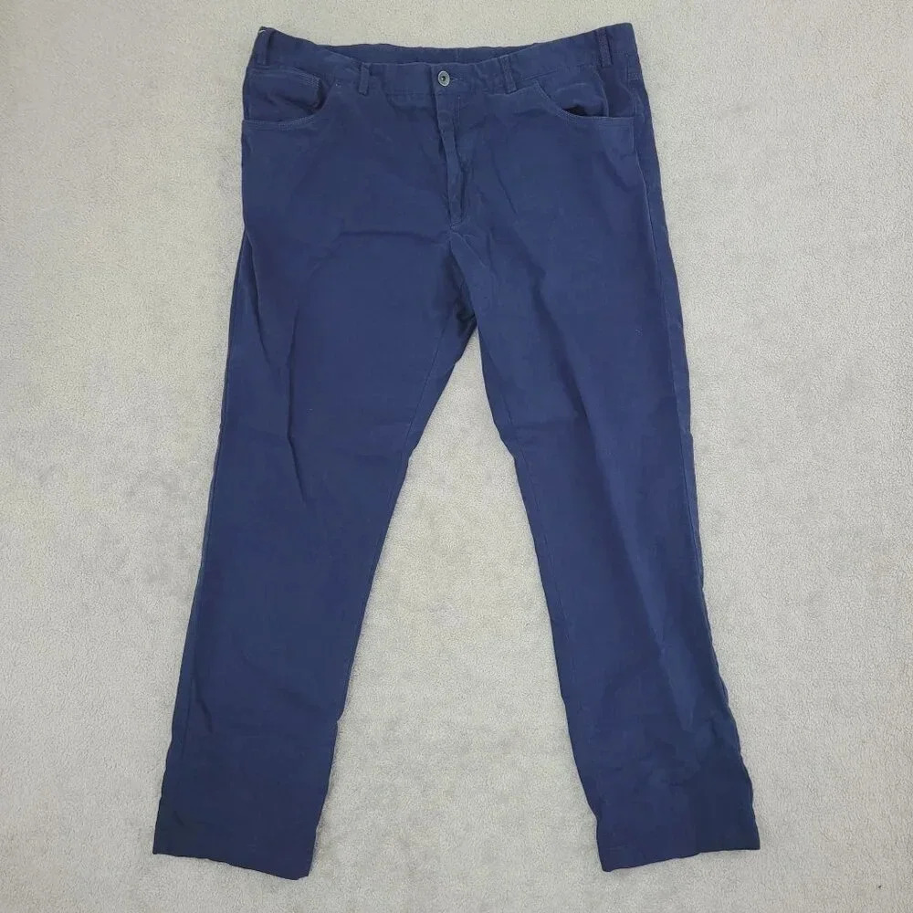 Santorelli Mens Luigi Pants Size 40x30  Blue Chino Stretch Made In Italy  27PT